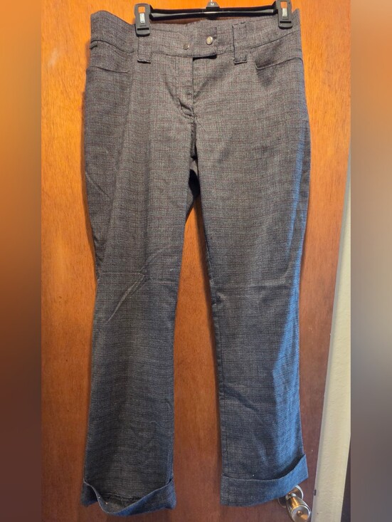 Serious Clothing Pants - Serious Vintage Gray Tweed Straight-Leg Trousers Sz7 Jr